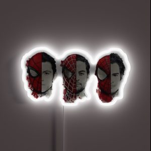 The Three Spidermen RGB Neon Sign