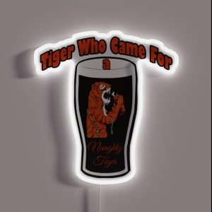 The Tiger Who Came For A Pint In A Pint RGB Neon Sign