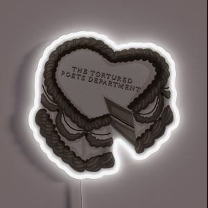 The Tortured Poets Department Vintage Heart Cake RGB Neon Sign