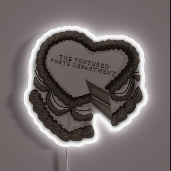 The Tortured Poets Department Vintage Heart RGB Neon Sign