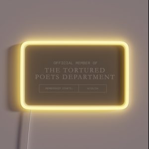 The Tortured Poets Membership Card The Bolter Version RGB Neon Sign