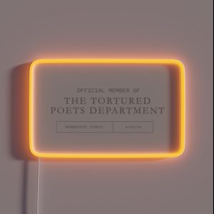 The Tortured Poets Membership Card The Manuscript Version RGB Neon Sign