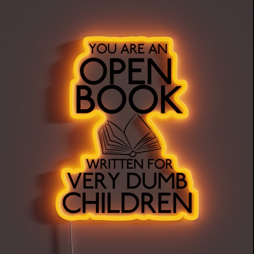 The Umbrella Academy Inspired Open Book RGB Neon Sign The Umbrella Academy Inspired Open Book RGB Neon Sign