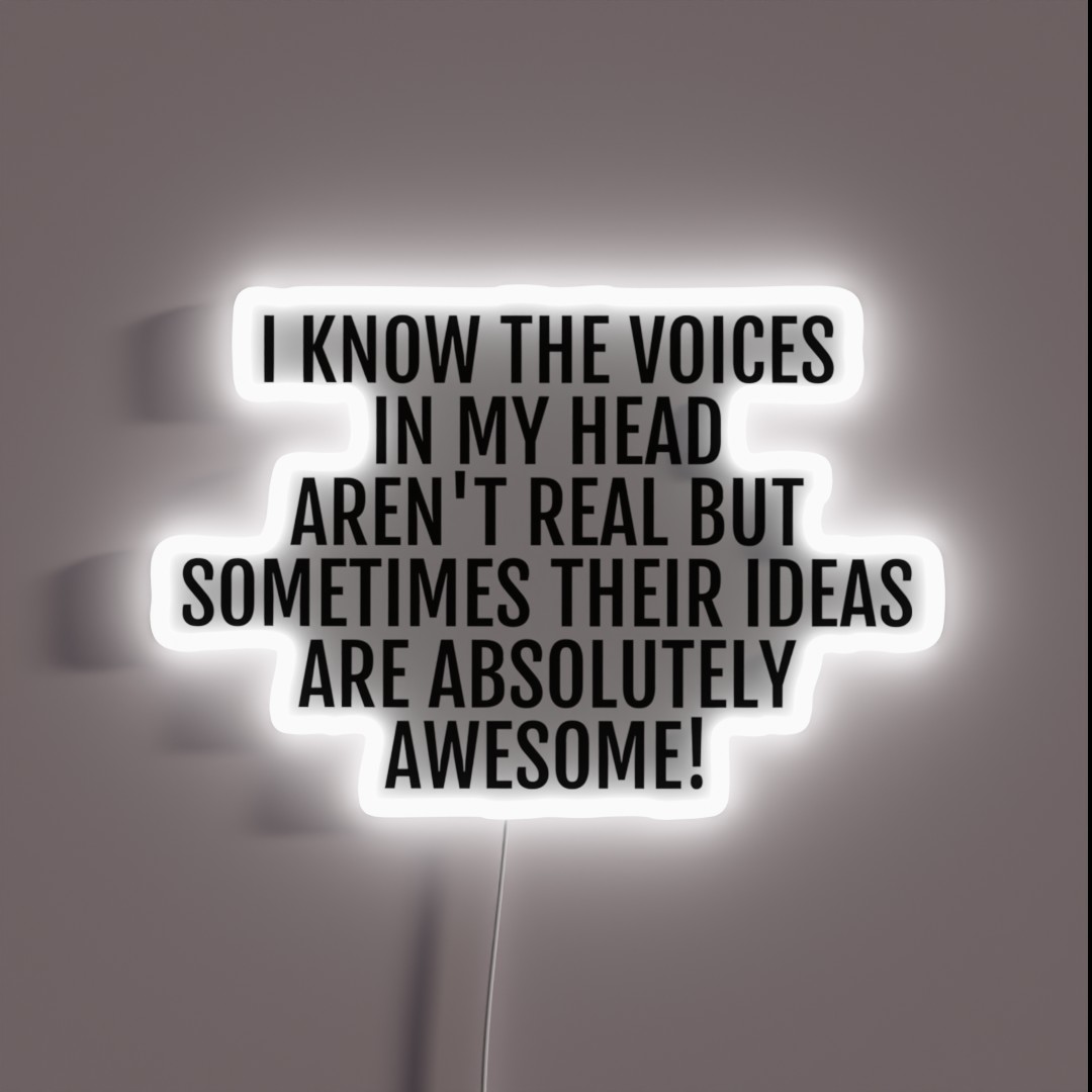 The Voices In My Head RGB Neon Sign The Voices In My Head RGB Neon Sign