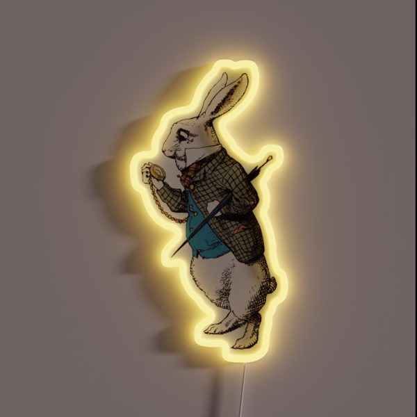 The White Rabbit RGB Neon Sign