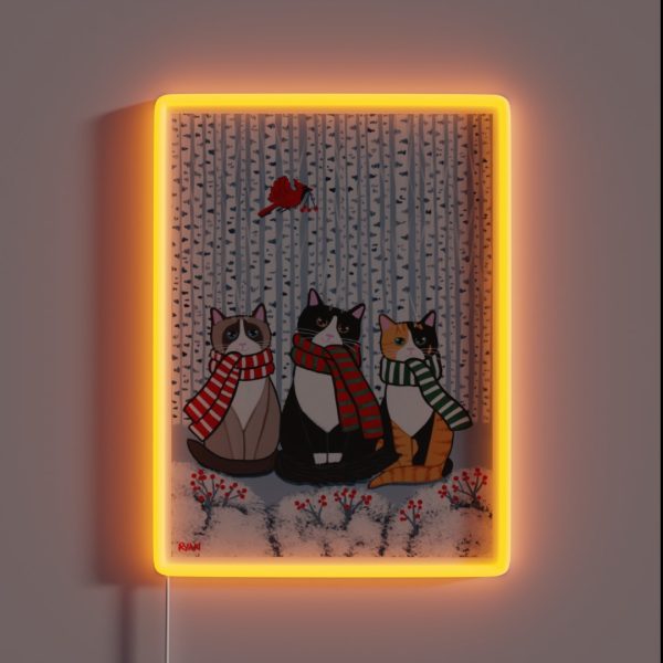 The Winter Cats RGB Neon Sign