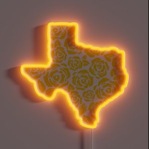 The Yellow Rose Of Texas Pattern RGB Neon Sign