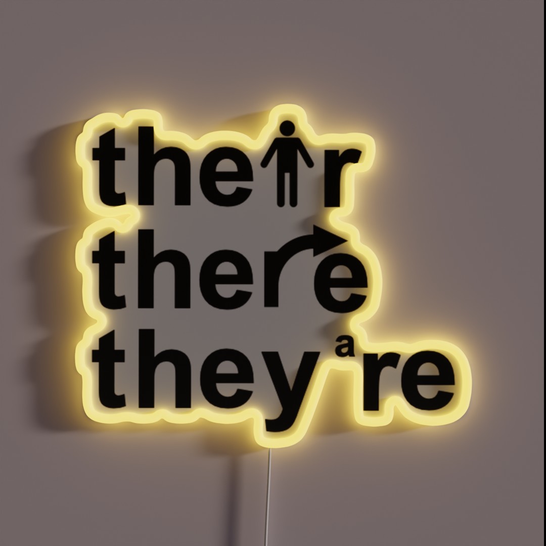 Their There They Re RGB Neon Sign Their There They Re RGB Neon Sign