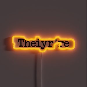 Theiyr Re Their There They Re Grammer Typo RGB Neon Sign