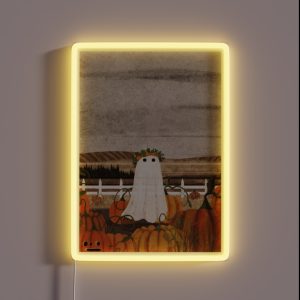There S A Ghost In The Pumpkins Patch Again RGB Neon Sign There S A Ghost In The Pumpkins Patch Again RGB Neon Sign