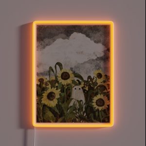 There S A Ghost In The Sunflower Field Again RGB Neon Sign