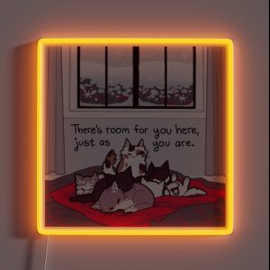 There S Room For You Here Just As You Are Pile Of Kittens RGB Neon Sign