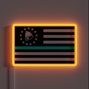 Thin Baja Blast Line Flag RGB Neon Sign