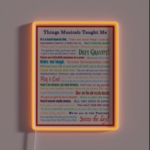 Things Musicals Taught Me RGB Neon Sign