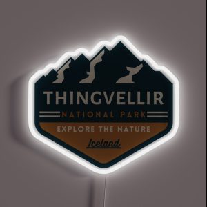 Thingvellir Iceland National Park RGB Neon Sign