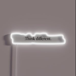Think Different Vintage Apple Slogan RGB Neon Sign