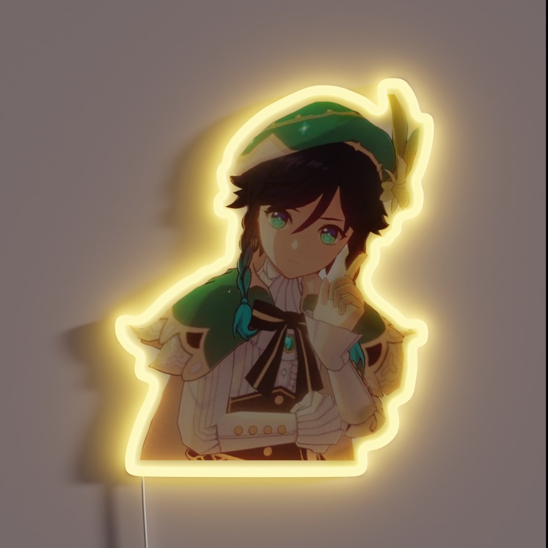 Thinking Venti Genshin Impact RGB Neon Sign Thinking Venti Genshin Impact RGB Neon Sign
