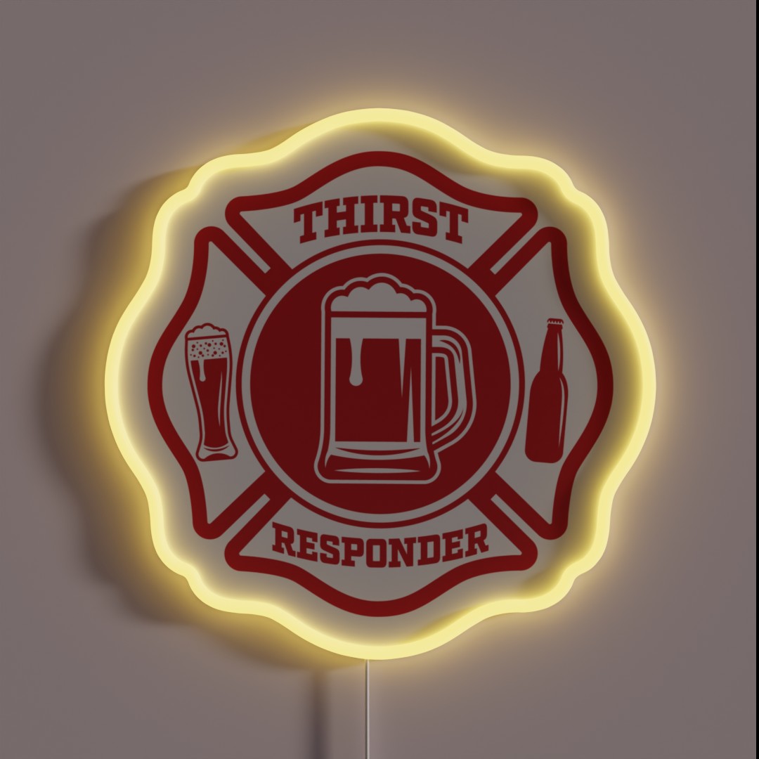 Thirst Responder Funny Design For Bar Tenders RGB Neon Sign Thirst Responder Funny Design For Bar Tenders RGB Neon Sign