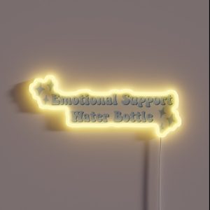 This Is My Emotional Support Water Bottle RGB Neon Sign