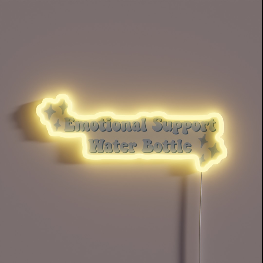 This Is My Emotional Support Water Bottle RGB Neon Sign This Is My Emotional Support Water Bottle RGB Neon Sign