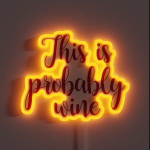 This Is Probably Wine RGB Neon Sign