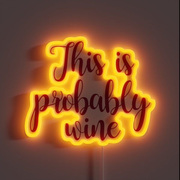 This Is Probably Wine RGB Neon Sign