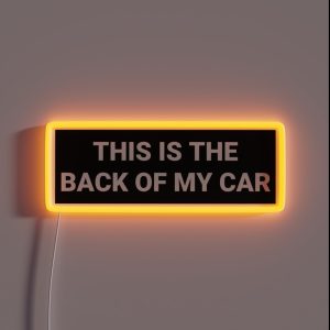 This Is The Back Of My Car Bumper RGB Neon Sign
