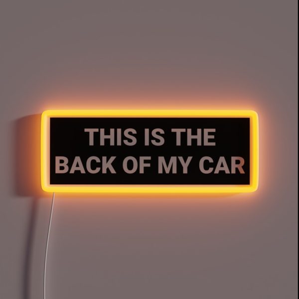 This Is The Back Of My Car Bumper RGB Neon Sign
