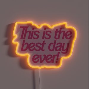 This Is The Best Day Ever Funny Quote RGB Neon Sign This Is The Best Day Ever Funny Quote RGB Neon Sign
