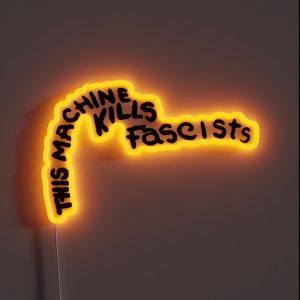 This Machine Kills Fascists Guthrie Guitar RGB Neon Sign