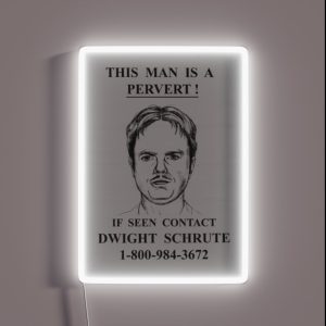 This Man Is A Pervert Dwight Schrute The Office Dunder Mifflin RGB Neon Sign This Man Is A Pervert Dwight Schrute The Office Dunder Mifflin RGB Neon Sign