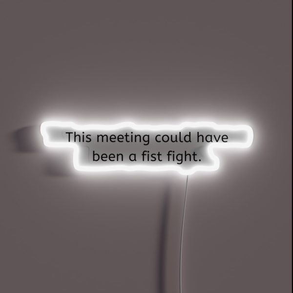 This Meeting Could Have Been A Fist Fight RGB Neon Sign