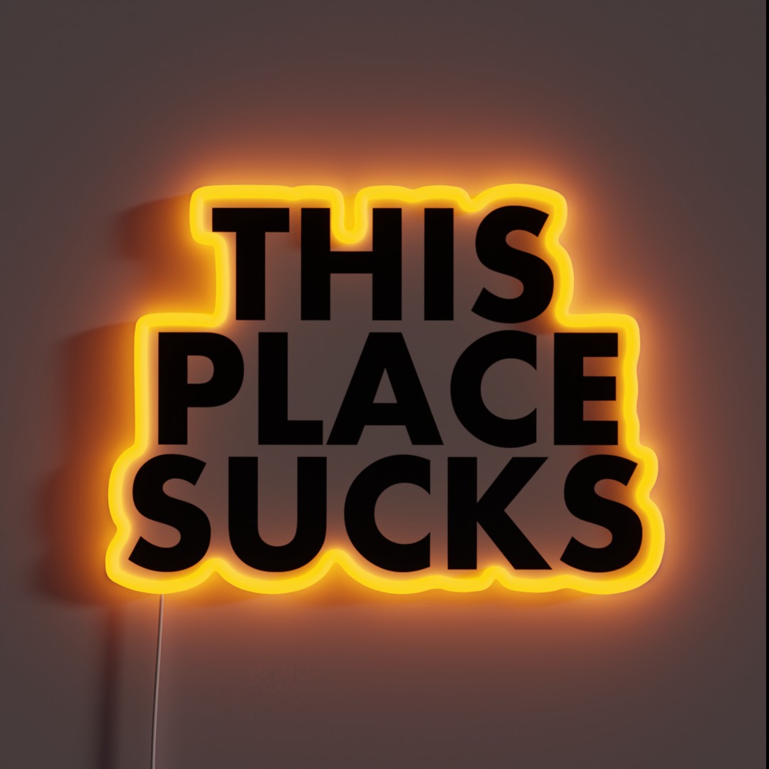 This Place Sucks RGB Neon Sign This Place Sucks RGB Neon Sign