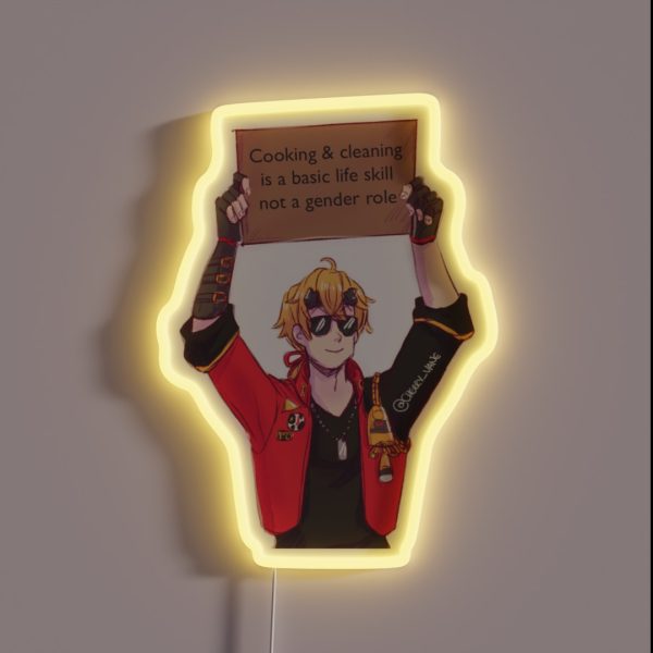 Thoma Cleaning And Cooking Meme RGB Neon Sign