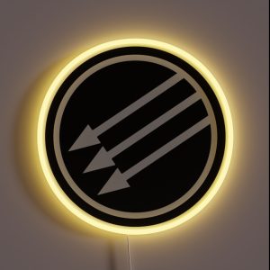 Three Arrows Anti Fascist RGB Neon Sign