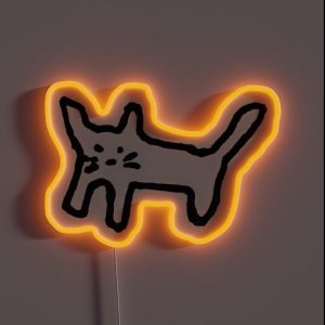 Three Legged Cat RGB Neon Sign