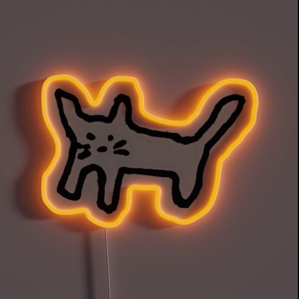 Three Legged Cat RGB Neon Sign