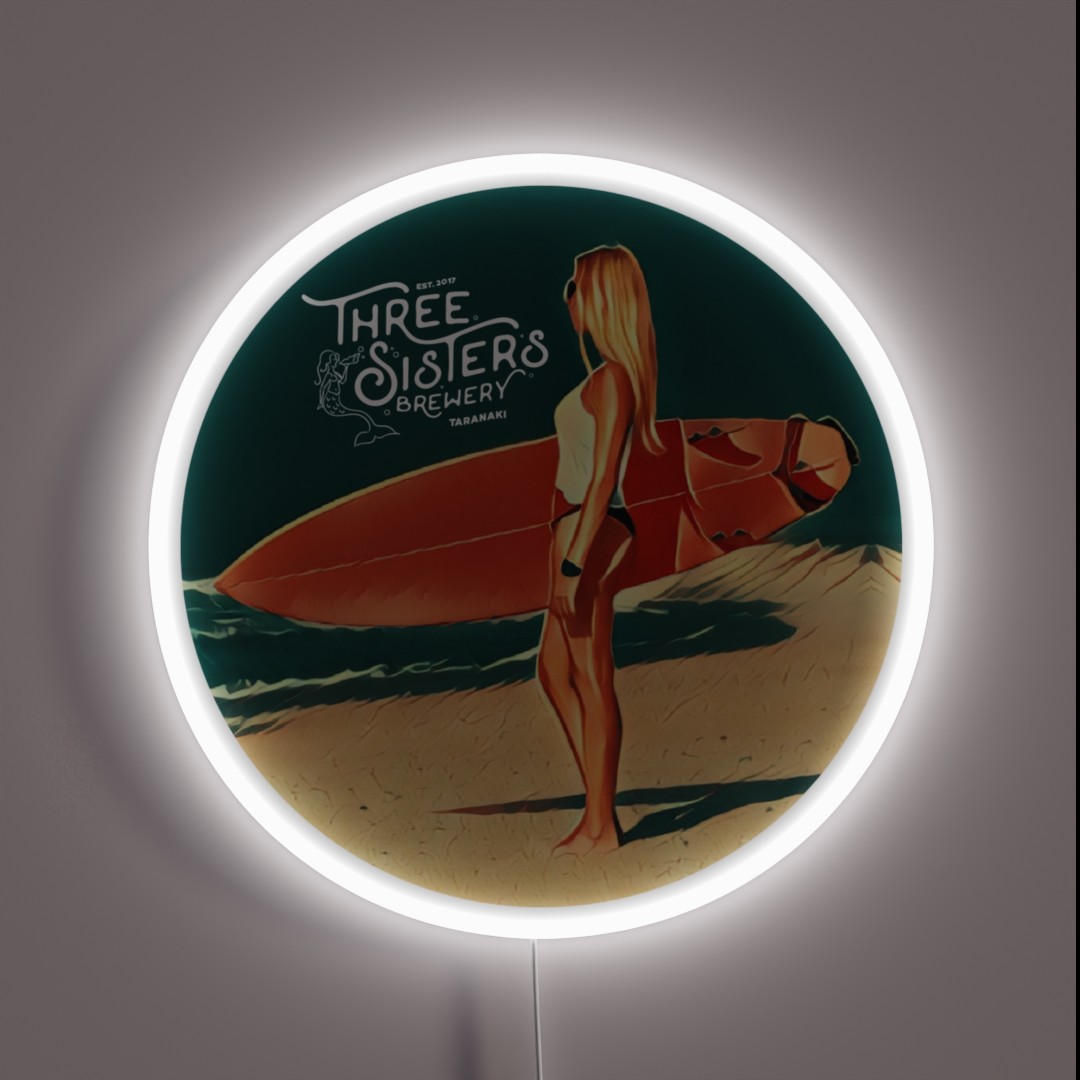 Three Sisters Brewery Oakura Blonde RGB Neon Sign Three Sisters Brewery Oakura Blonde RGB Neon Sign