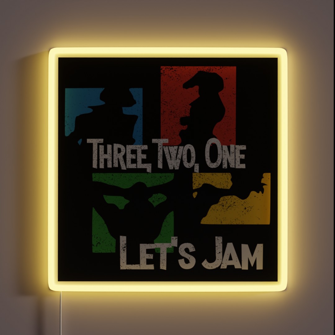 Three Two One Let S Jam 90s Anime RGB Neon Sign Three Two One Let S Jam 90s Anime RGB Neon Sign