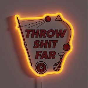 Throw Shit Far Red RGB Neon Sign