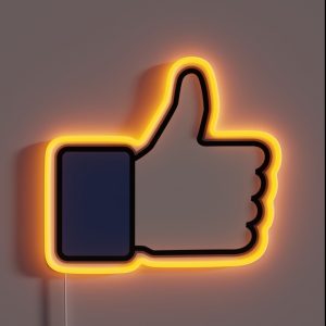 Thumbs Up Down Up RGB Neon Sign