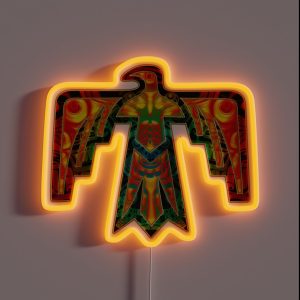 Thunderbird Legendary Thunder Bird Native American Mythology Totem Spirit Animal RGB Neon Sign