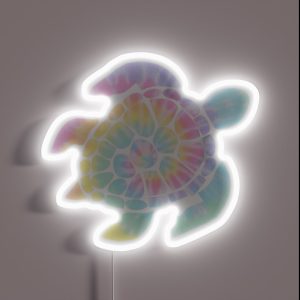 Tie Dye Turtle RGB Neon Sign