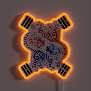 Tiger Taegeuk RGB Neon Sign