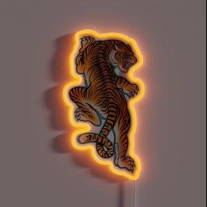 Tiger Tattoo Design RGB Neon Sign