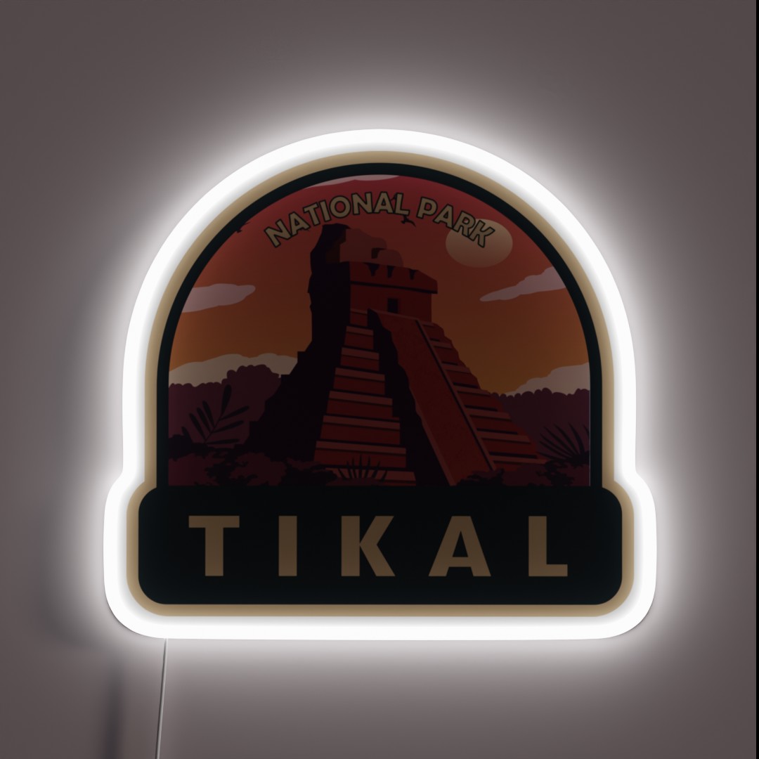 Tikal National Park Guatemala RGB Neon Sign Tikal National Park Guatemala RGB Neon Sign