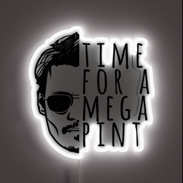 Time For A Mega Pint Of Wine RGB Neon Sign