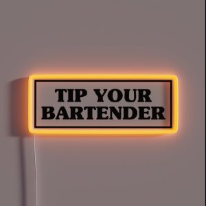 Tip Your Bartender RGB Neon Sign
