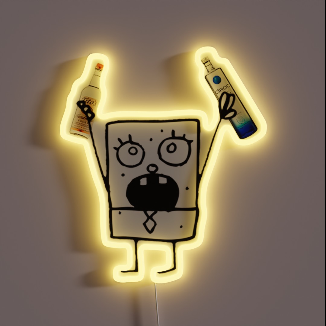 Tipsy Doodlebob RGB Neon Sign Tipsy Doodlebob RGB Neon Sign