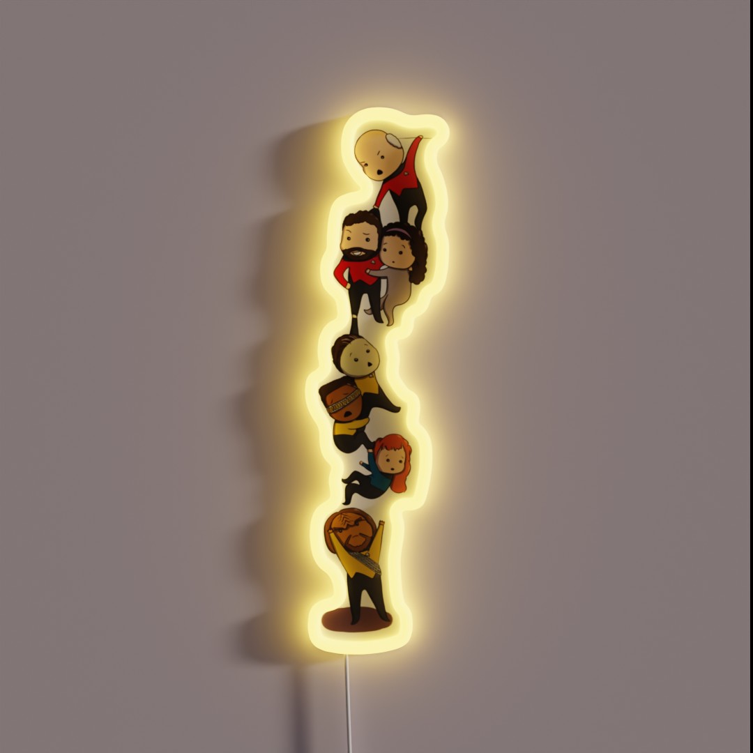 TNG Crew Chibi Style RGB Neon Sign TNG Crew Chibi Style RGB Neon Sign